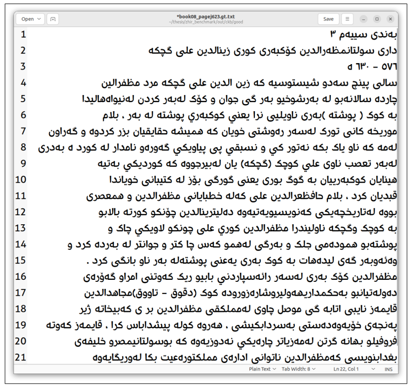 Figure 19: Manual transcription of the page