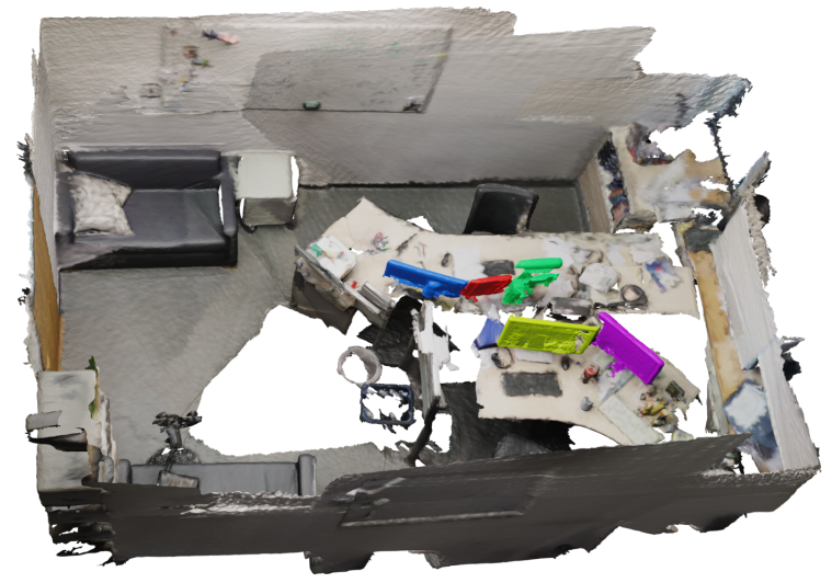 Figure 17: Additional qualitative results on ScanNet200. with text prompt "Computer".