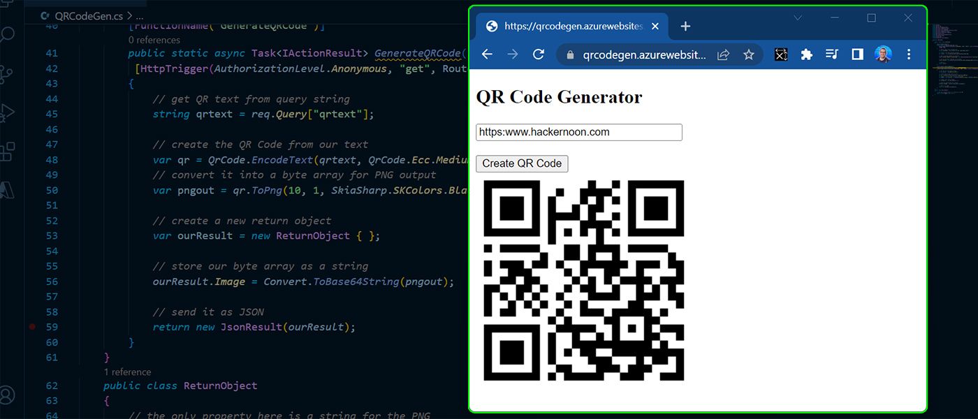 Как использовать функции Azure для создания генератора QR-кода