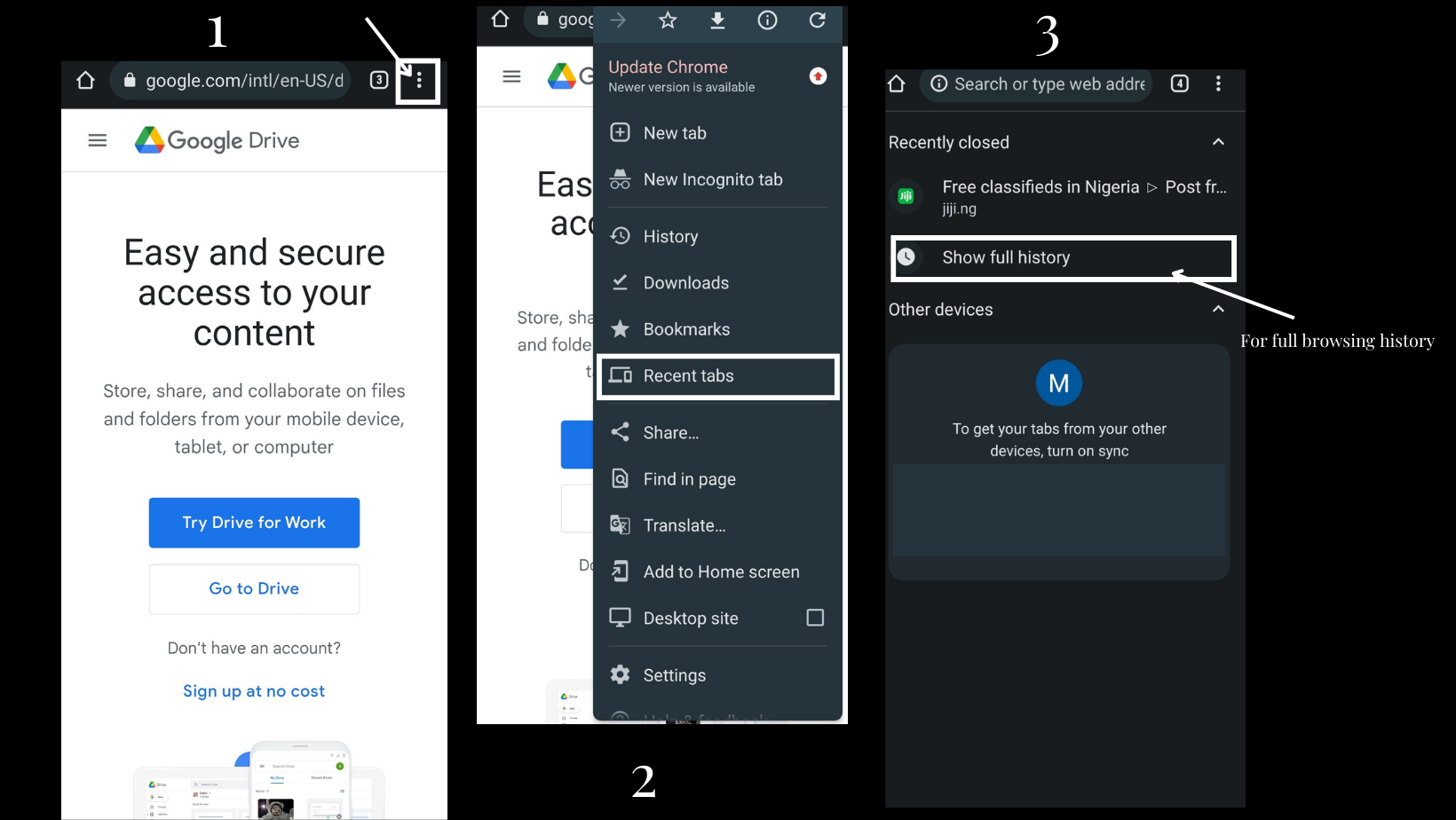 How to Reopen Closed Tab Chrome Restore Chrome Tabs on Phone and