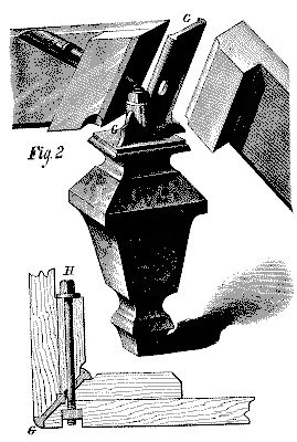 Figure 2, BILLIARD TABLE FRAME CORNER.