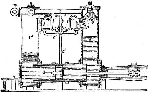 FIG. 18.—HYDRAULIC AIR COMPRESSOR.