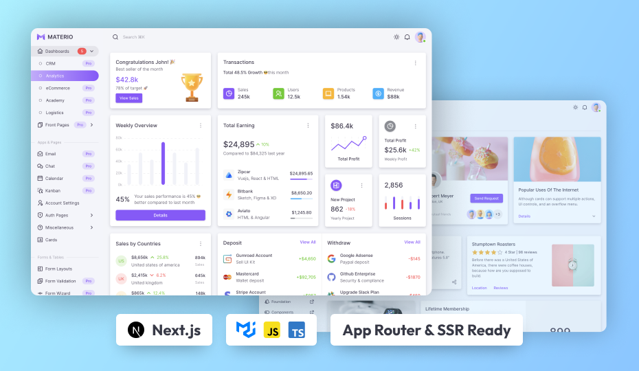 Materio Free MUI NextJS Admin Template