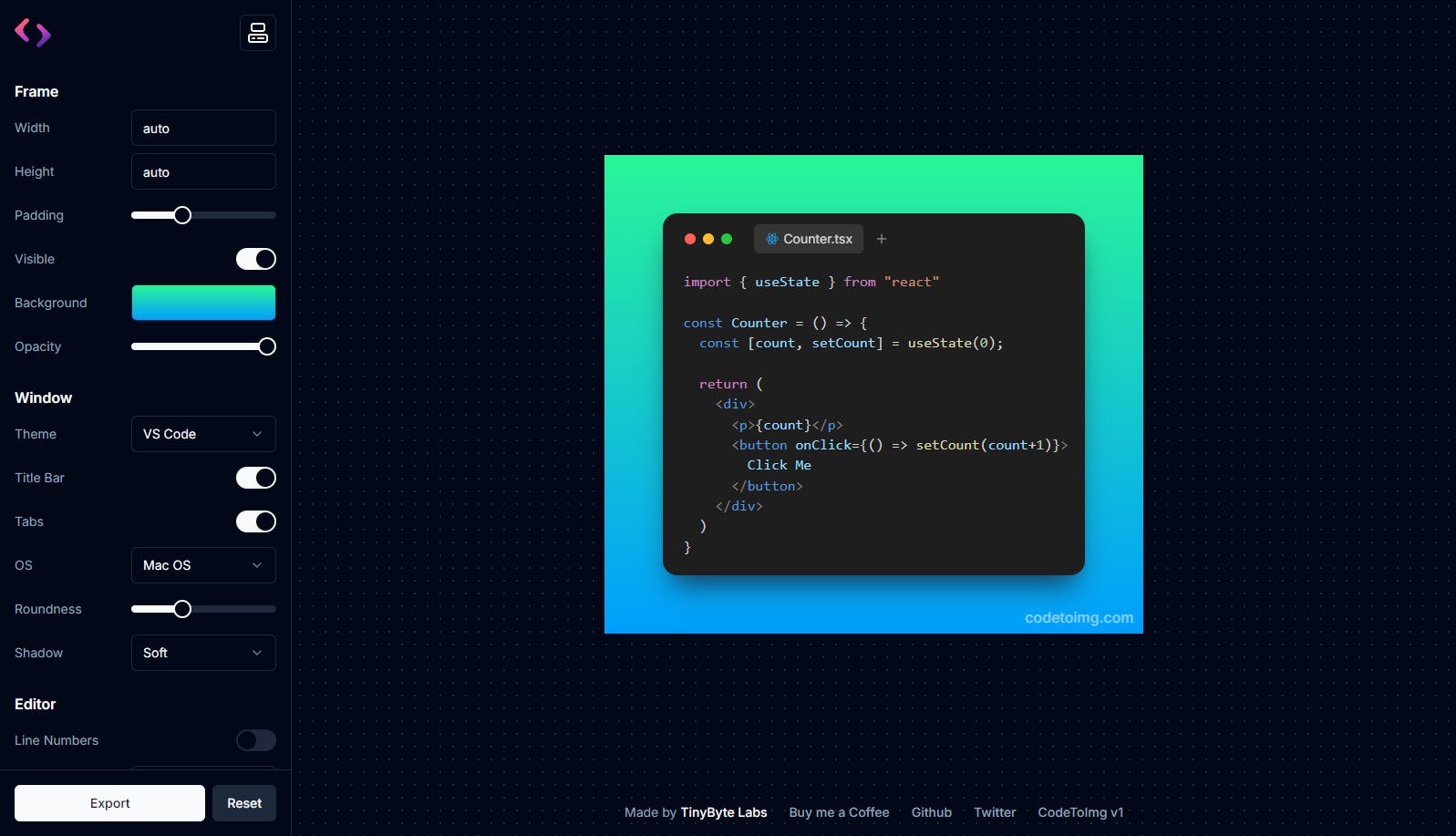 Codetoimg
