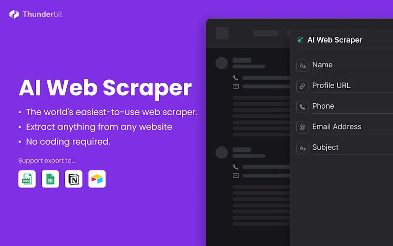 Thunderbit AI Web Scraper