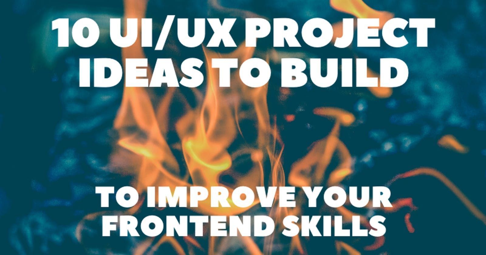10 лучших идей UI/UX проектов для улучшения ваших навыков работы с интерфейсом 🎨🧙‍♂️