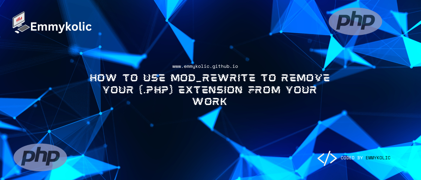 How To Use Mod_Rewrite To Remove Your (.PHP) Extension From Your Work 