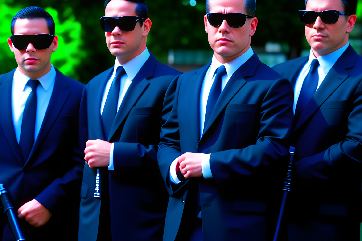 Government Agents Dressed up as "men in black"