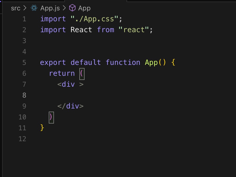 Empty App.jsx file