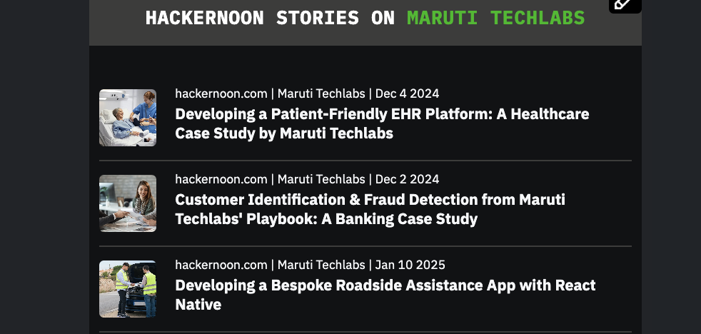 Meet Maruti Techlabs: HackerNoon Company of the Week