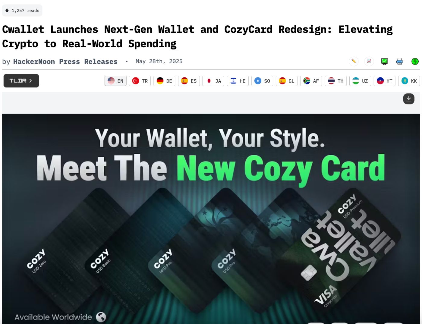 تعرف على Cwallet: شركة HackerNoon لهذا الأسبوع