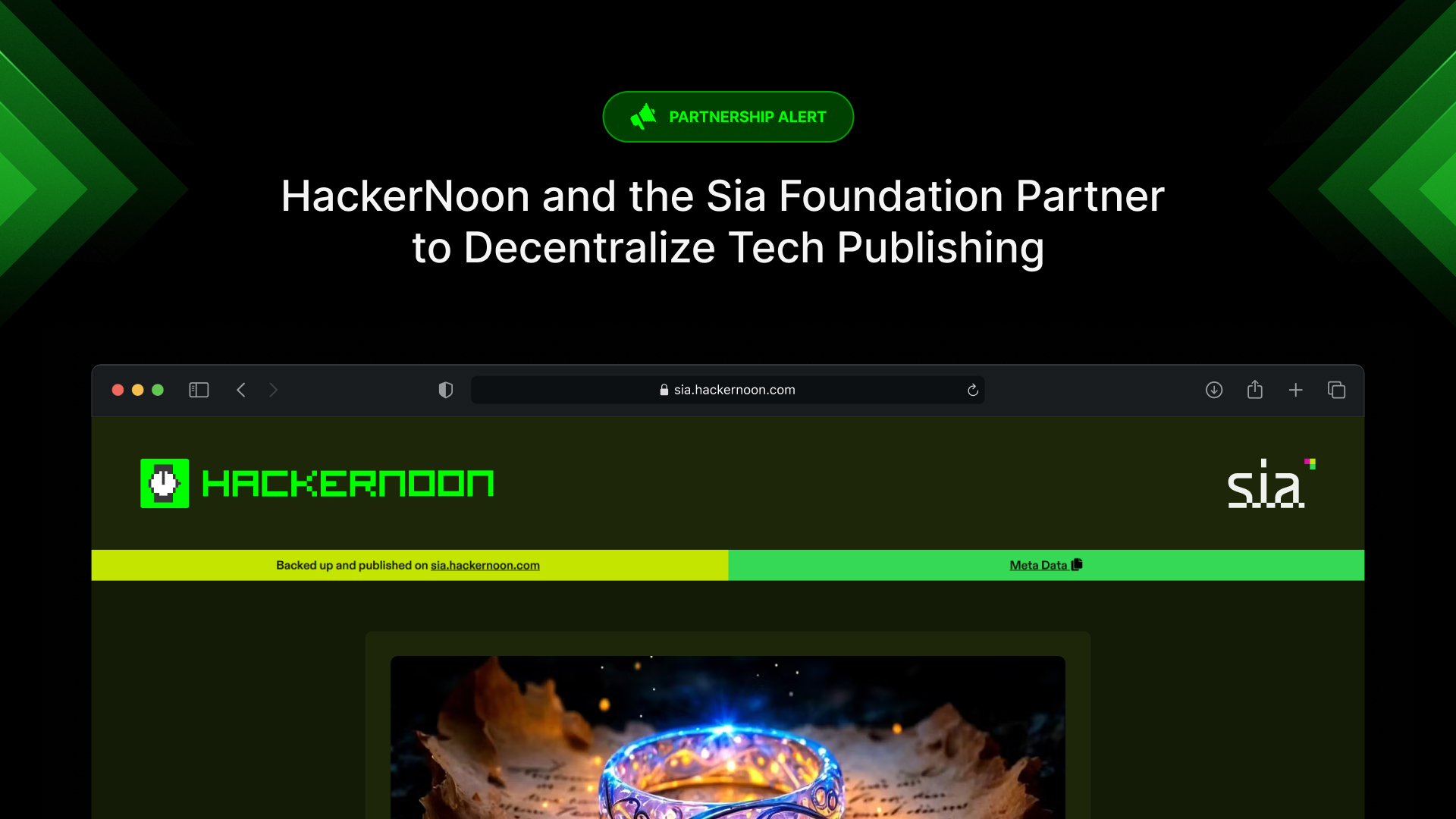 featured image - HackerNoon and the Sia Foundation Partner to Decentralize Tech Publishing