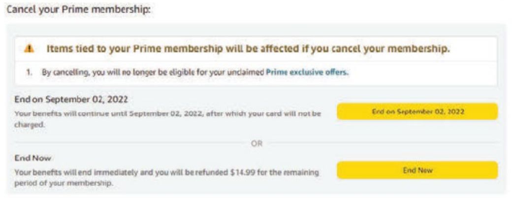 How to Cancel Your  Prime Subscription