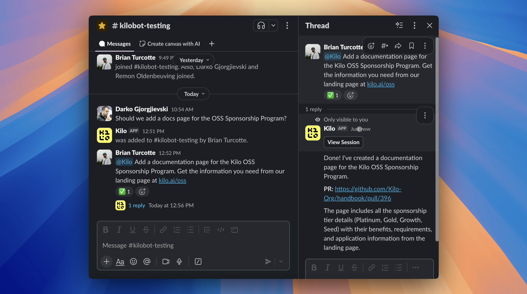 Kilo for Slack screenshot