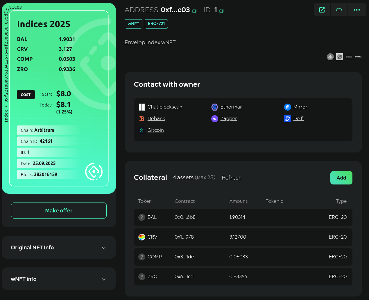 Envelop Crypto Index