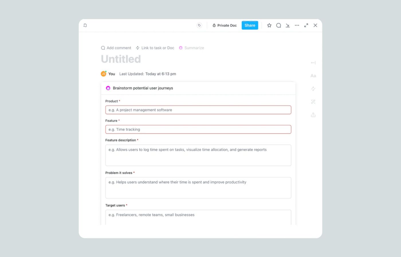 In upcoming Dovetail AI features, you’ll also be able to summarize data from various sources. For example, simplify a lengthy support conversation or turn an hour-long customer interview transcript into a few bullet points.