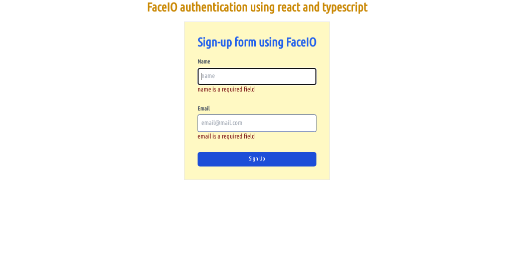 errors in form