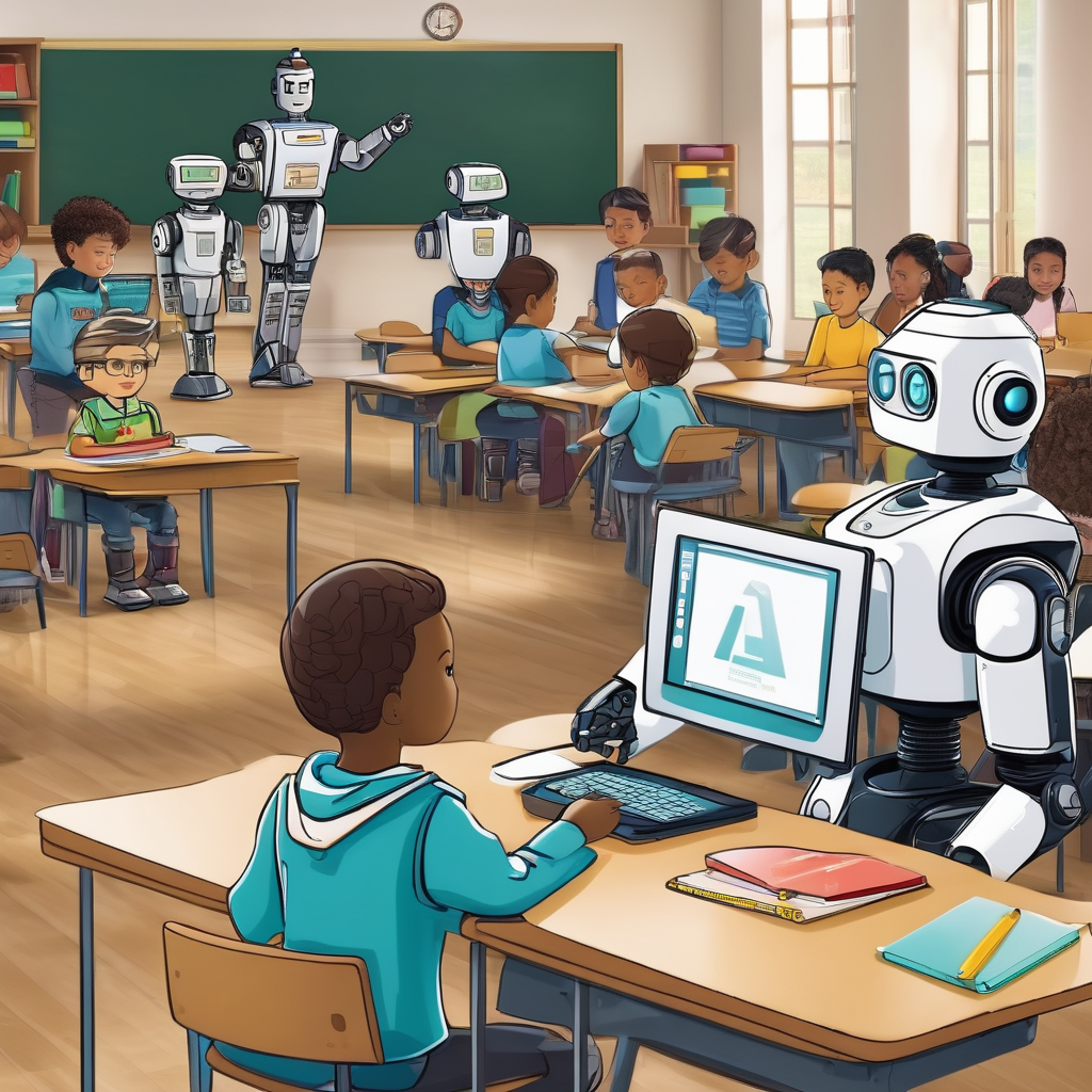 human teacher, robot students