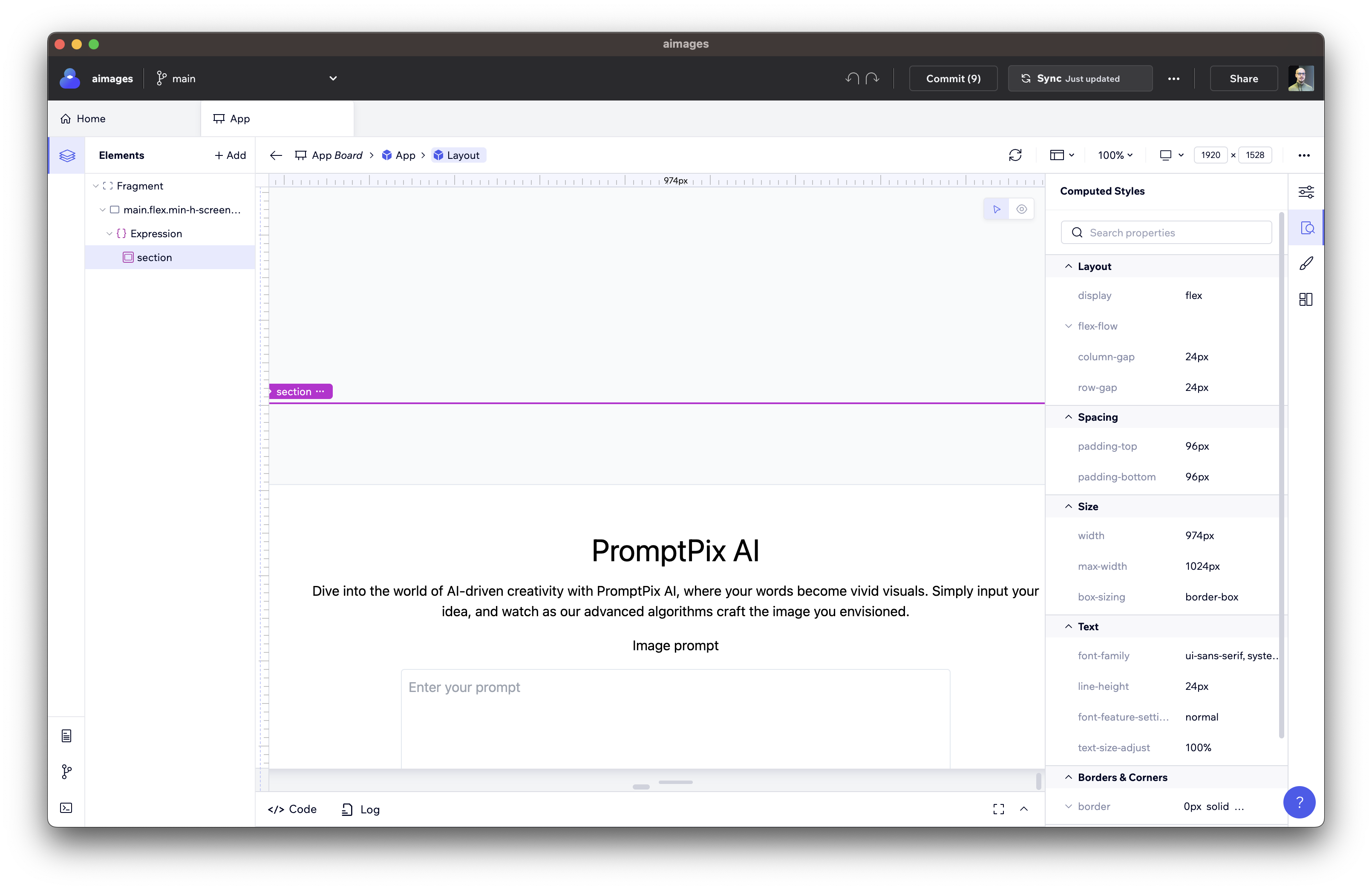 Codux computed styles