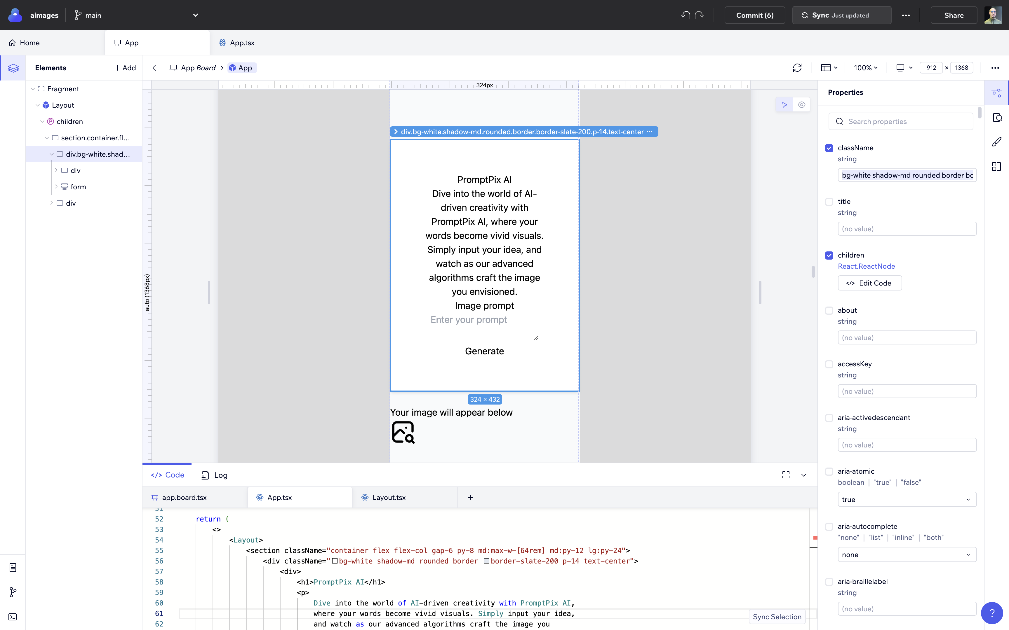 Applying Tailwind classes in Codux