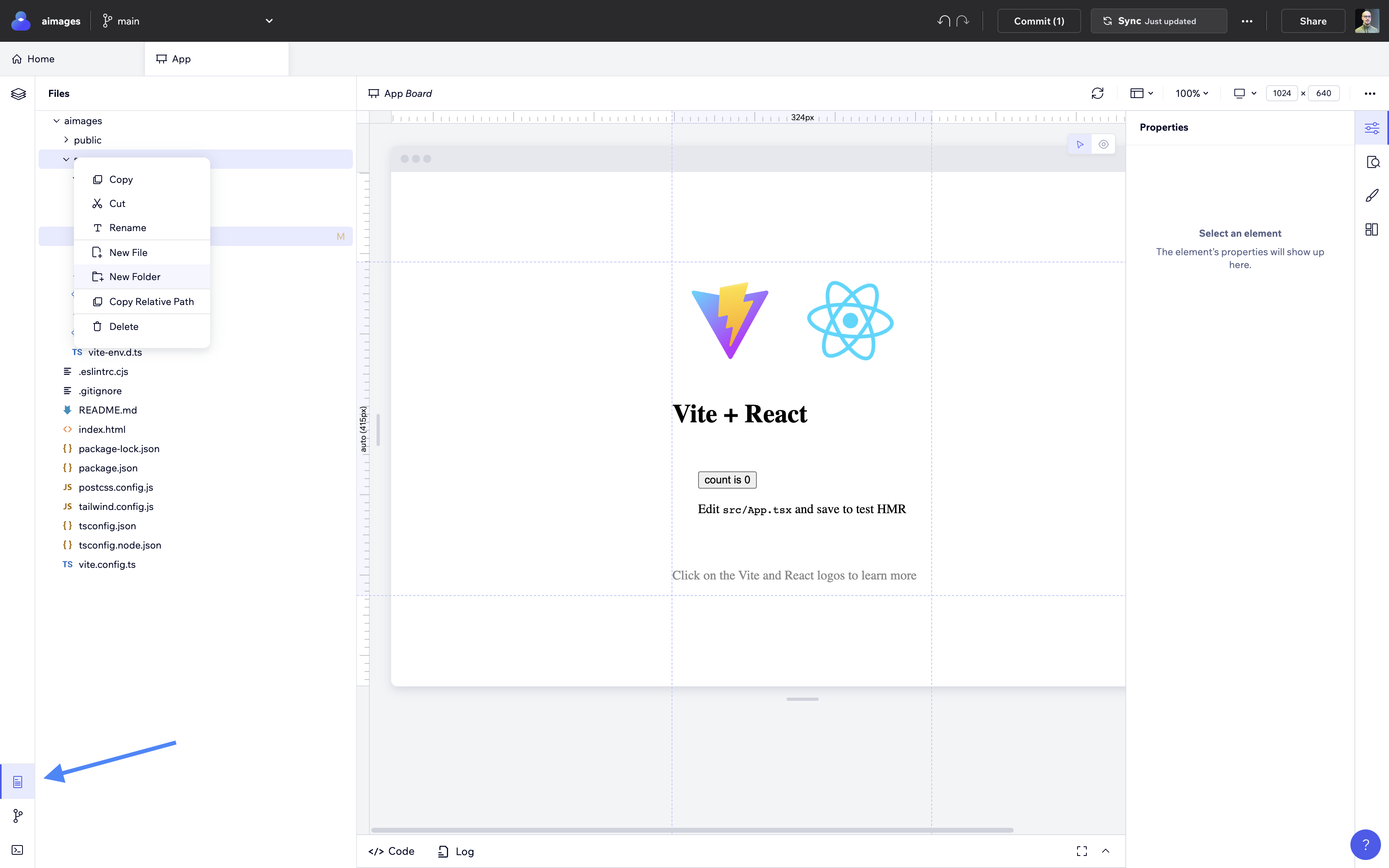Create components in Codux