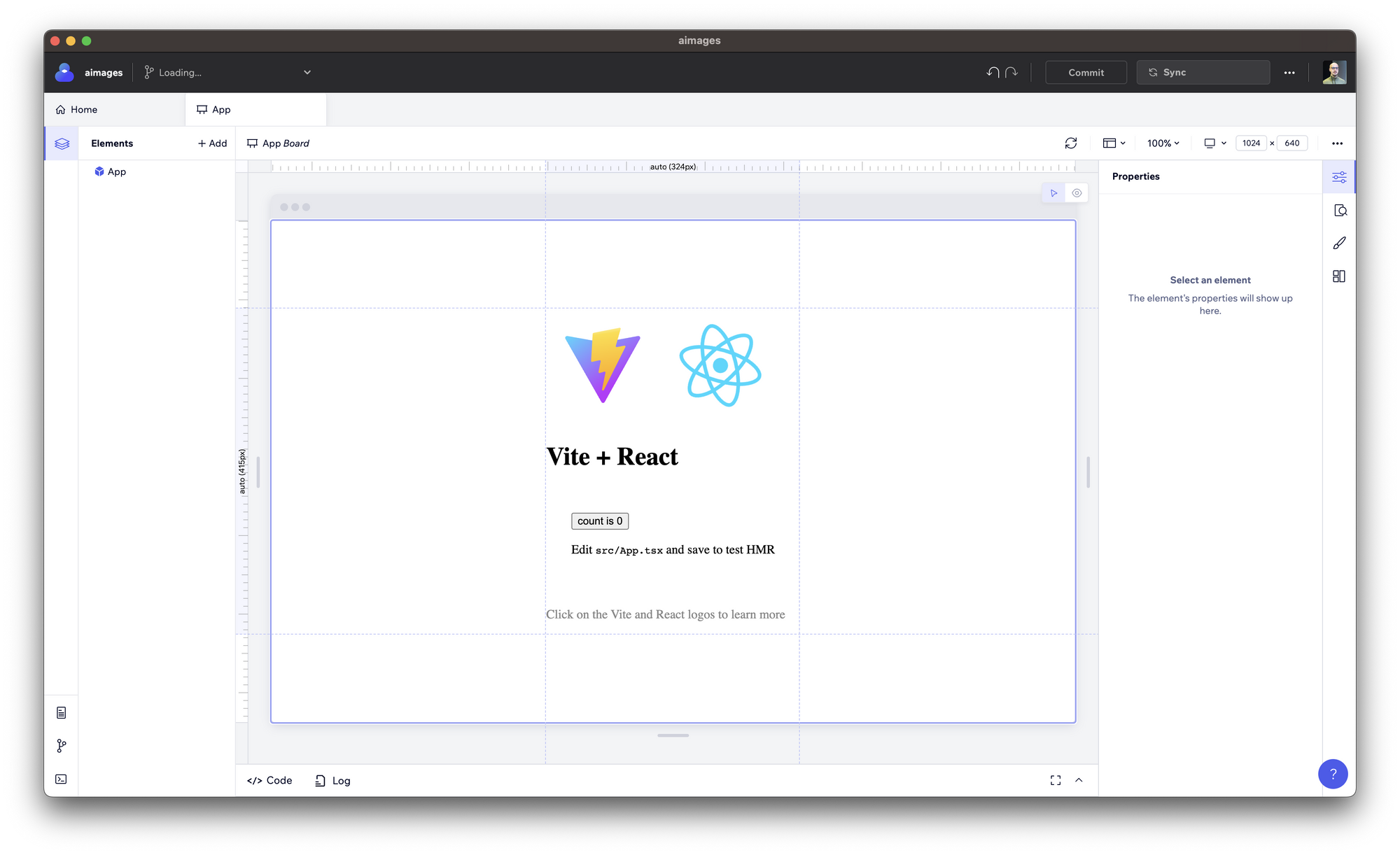 The board view in Codux