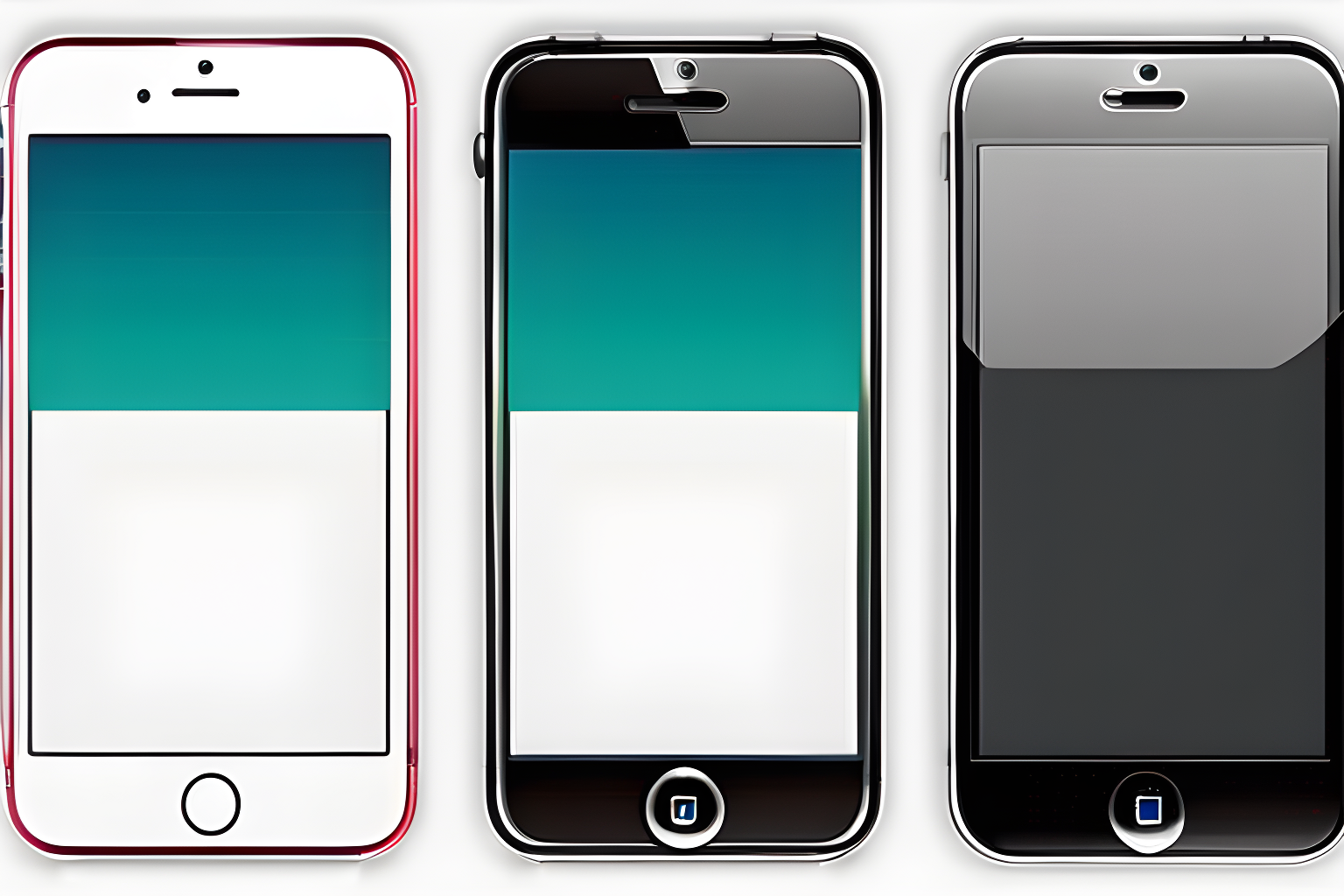 Illustrate 1 iphone with a blank screen