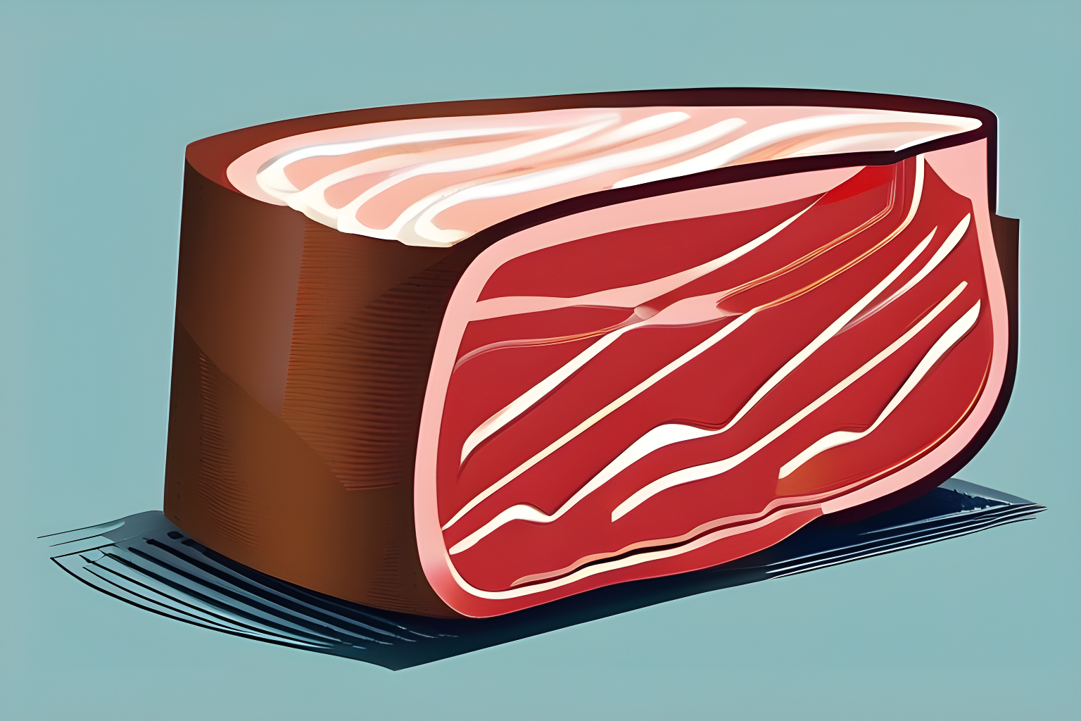 Illustrate a chunk of Beef