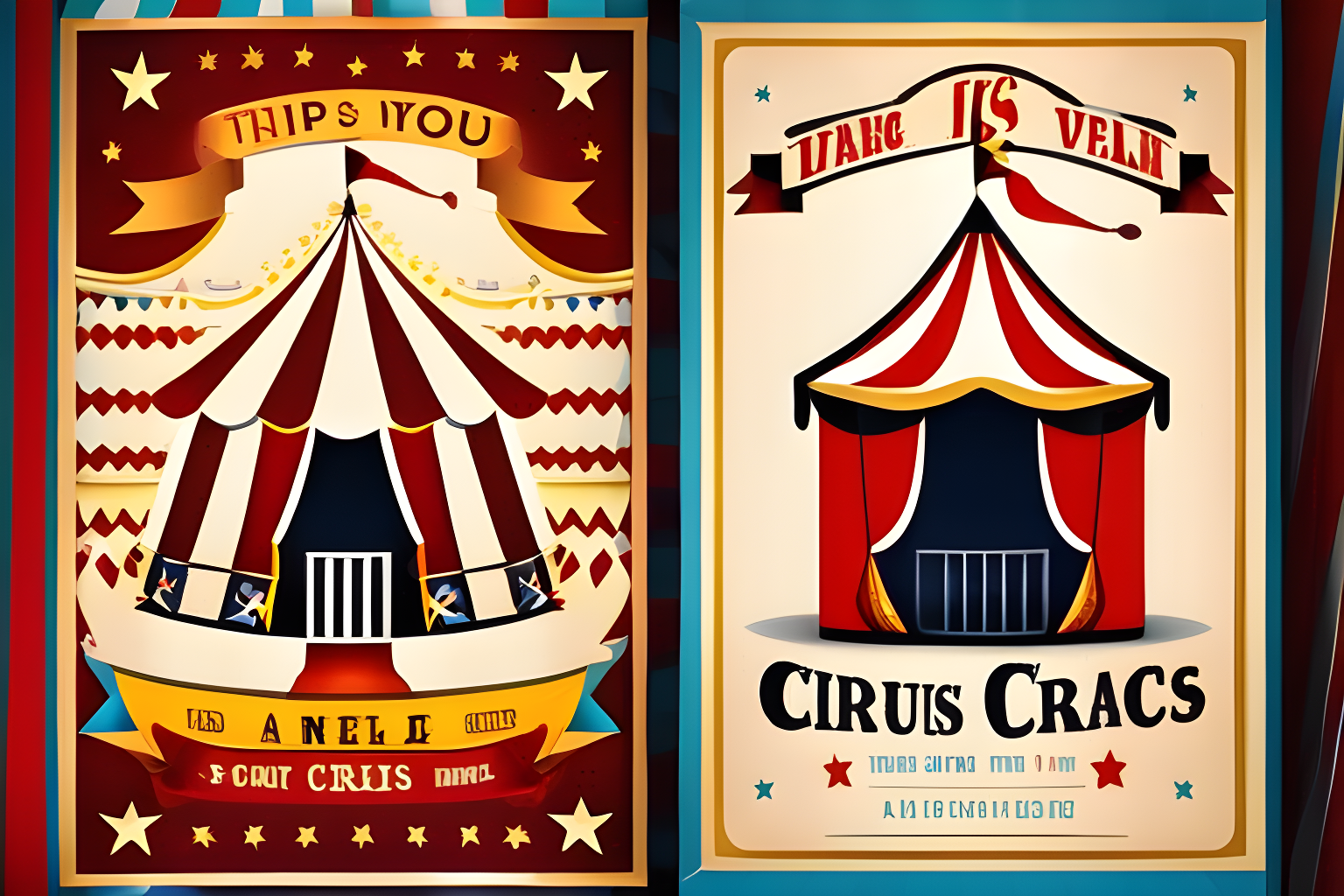 Illustrate a circus poster