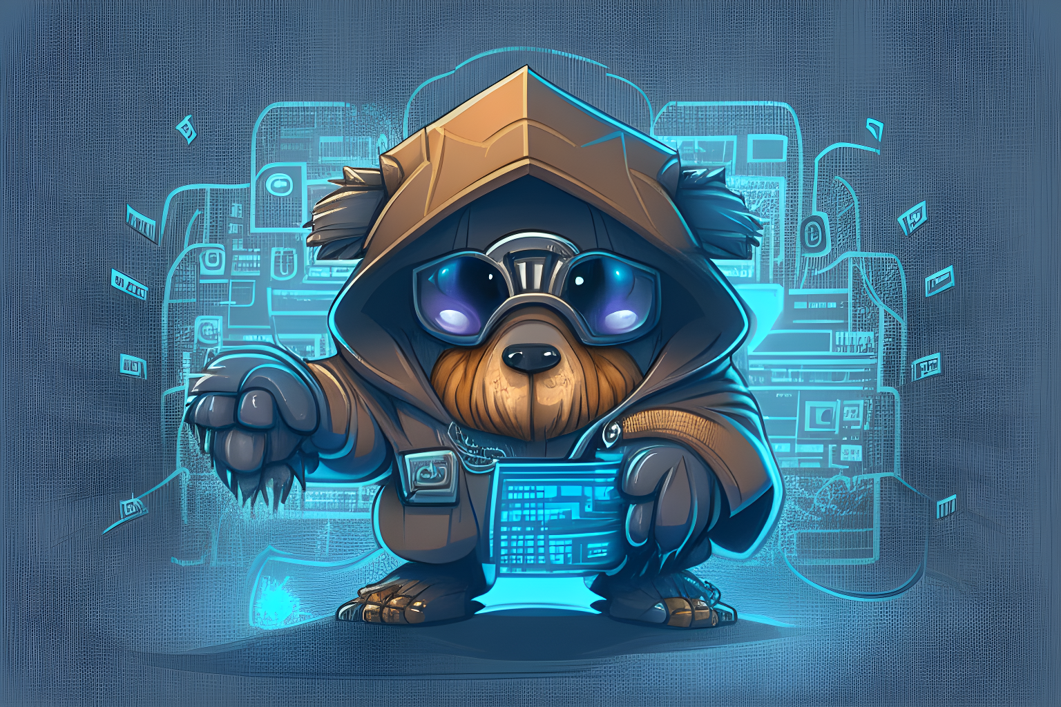 Illustrate a cybersecurity mascott