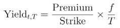 Eq 1 - Yield computation