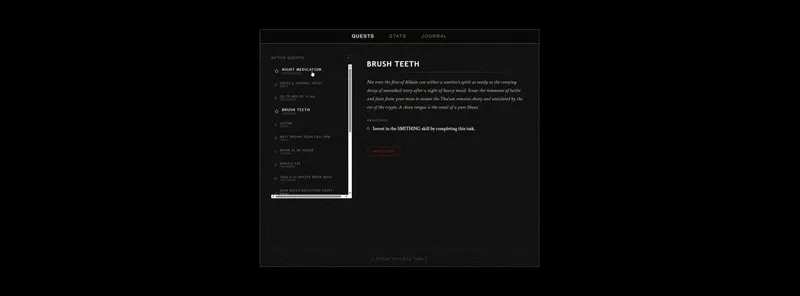 Skyrim Wellbeing Manager: Map and Skills Menu