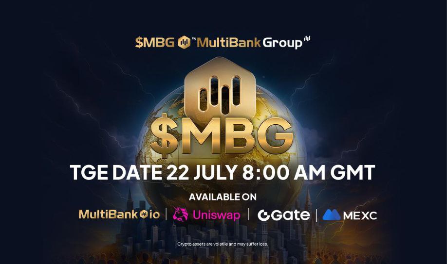 MultiBank Group's $MBG Token TGE Is Live On MexC, Gate.io, Uniswap And Multibank.io.