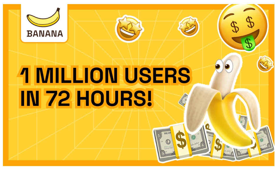TON Game ‘BANANA’ Hits 1M Users In 72 Hours