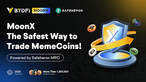 BYDFi Partners With Safeheron To Launch MoonX, The Ultimate Platform For Secure MemeCoin Trading
