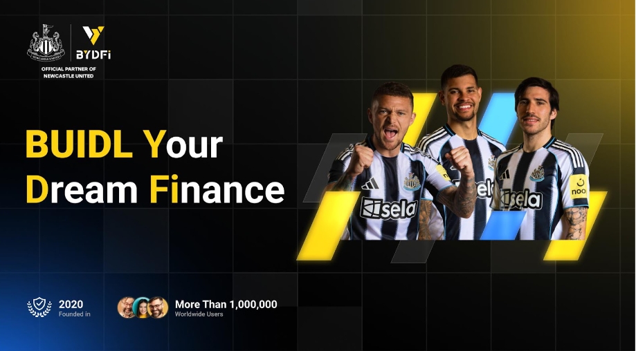 BYDFi Highlights 'BUIDL' Ethos During Newcastle United Match Against Arsenal