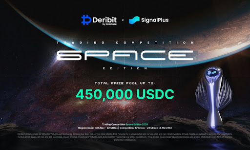 Deribit and SignalPlus Launch 2025 Trading Competition, Featuring a $450,000 USDC Prize Pool