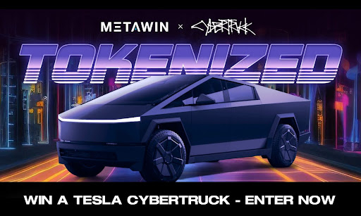 MetaWin Announces Innovative TOKENIZED Tesla Cybertruck Contest On Ethereum's Base Layer 2 Protocol