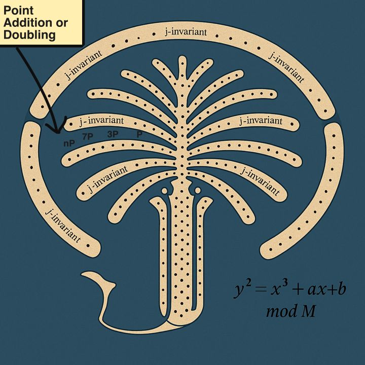 Point Addition / Doubling Along Frond Edges — Counting Pebbles as Operations