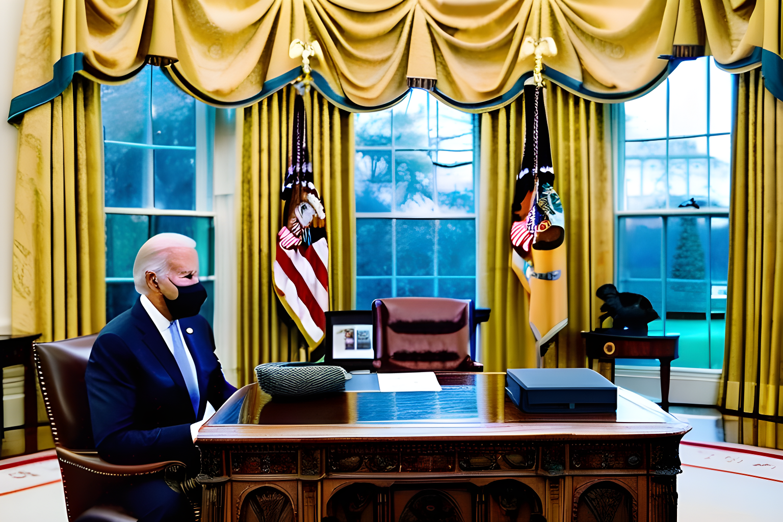 Joe Biden in the Oval office