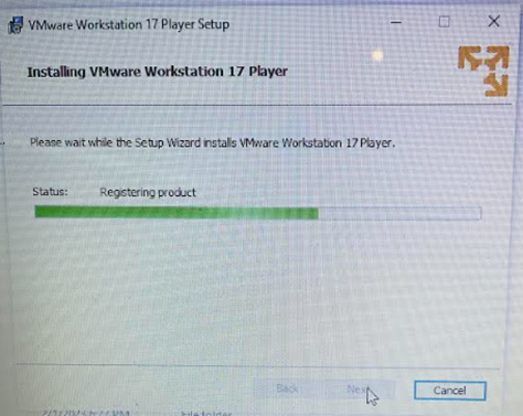 Installation Process loading