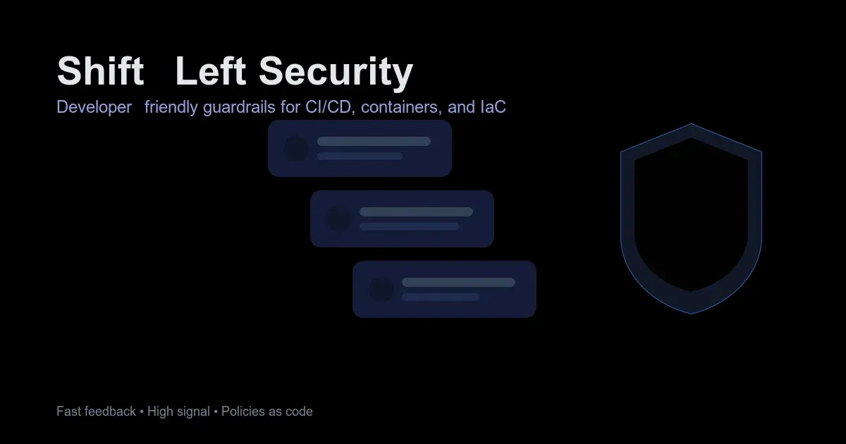 Security That Moves at Dev Speed: Practical Ways to Shift Left