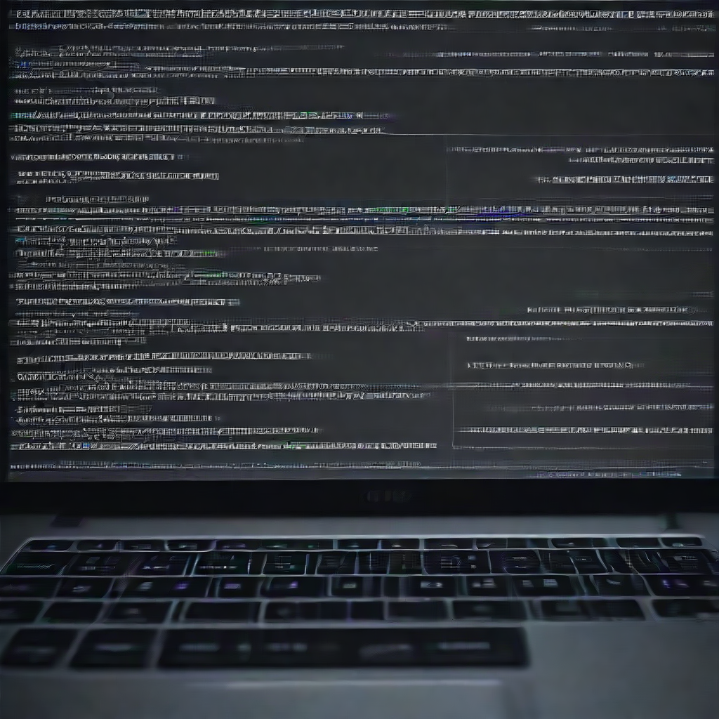 laptop screen displaying code
