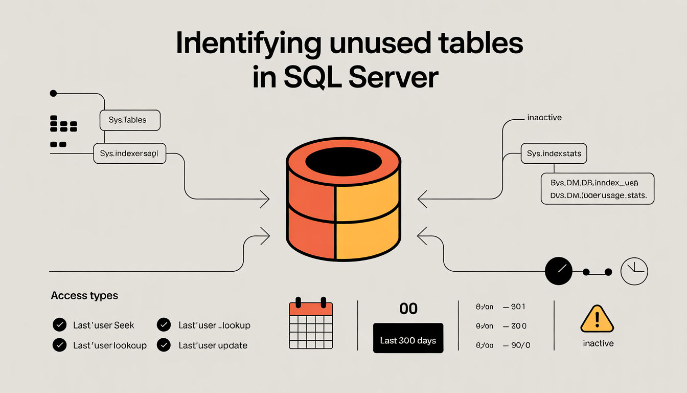 How to Identify Tables Not Used in the Last Month or Three Months in SQL Server