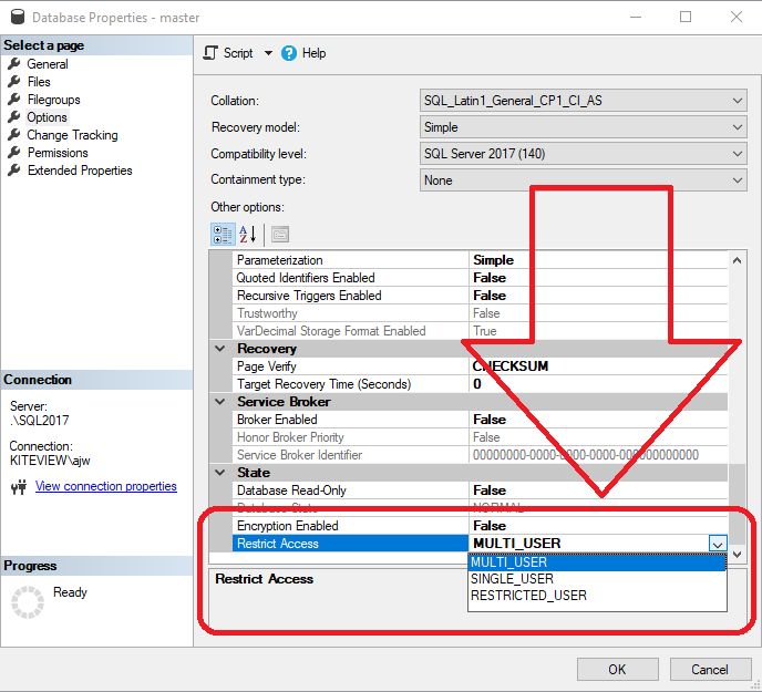SqlServer Multi User Mode