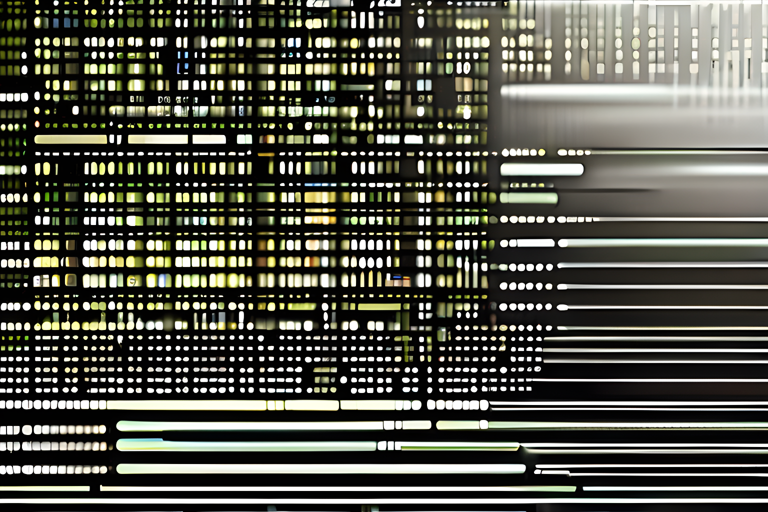 lines of code written vertically in the matrix style