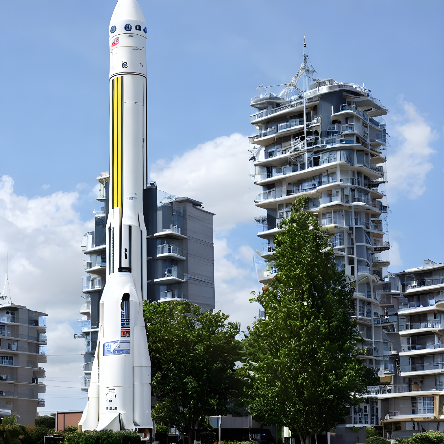 living next to a space rocket