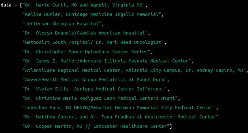 Some of the variations in the data