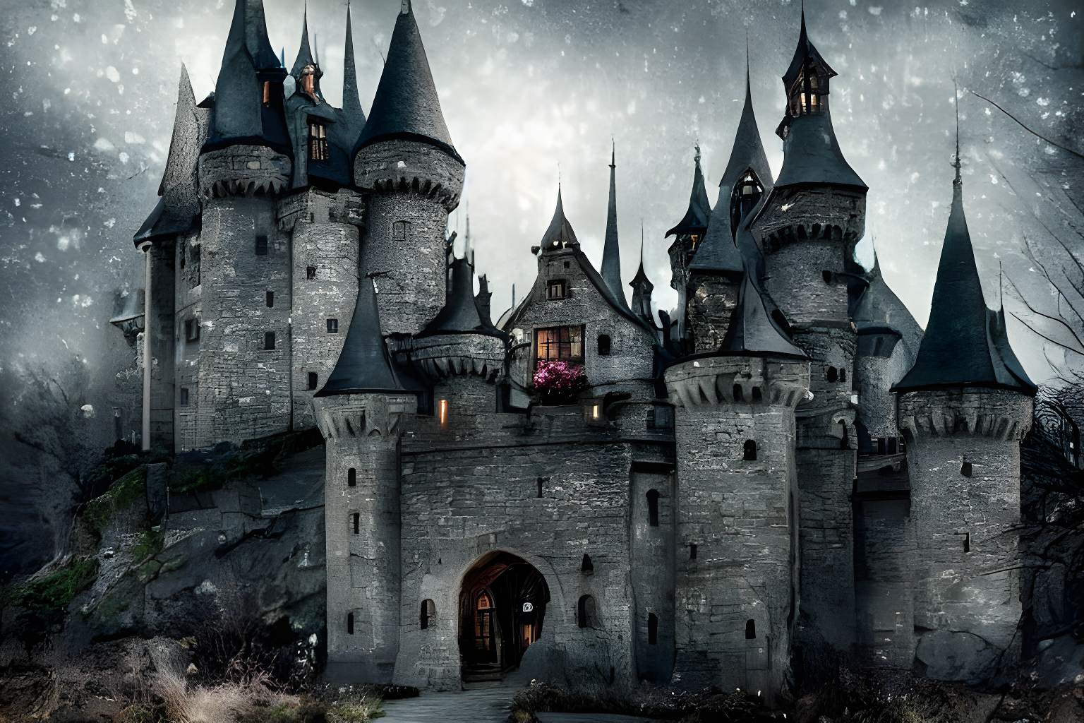 Magical Castle in Dark