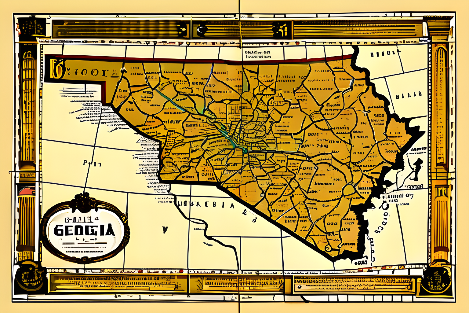 map of the state of georgia